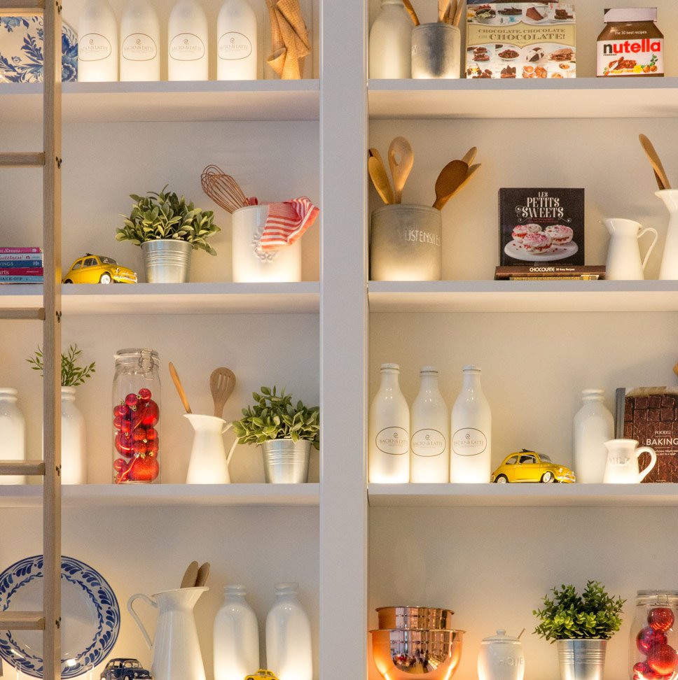 Neatly organized pantry